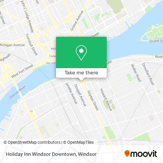 Holiday Inn Windsor Downtown map