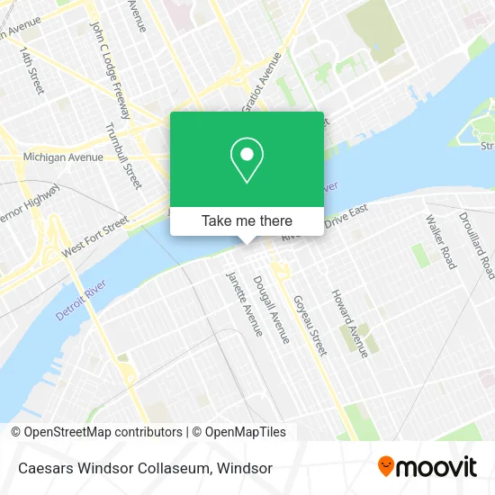 Caesars Windsor Collaseum map