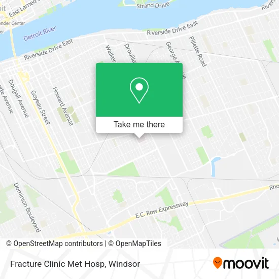 Fracture Clinic Met Hosp map
