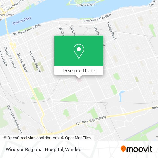 Windsor Regional Hospital map