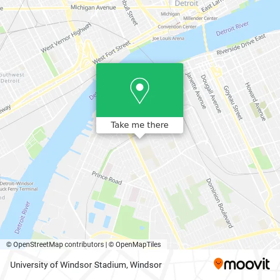 University of Windsor Stadium map
