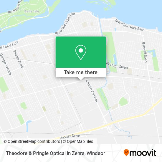 Theodore & Pringle Optical in Zehrs map