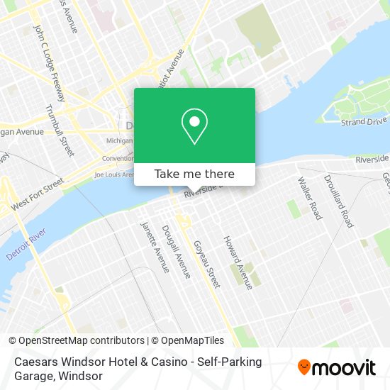 Caesars Windsor Hotel & Casino - Self-Parking Garage map