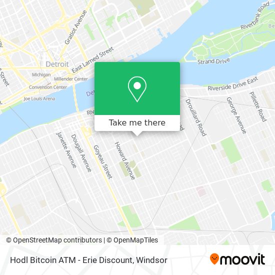 Hodl Bitcoin ATM - Erie Discount map