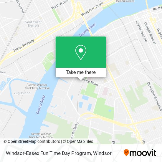 Windsor-Essex Fun Time Day Program map