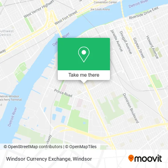 Windsor Currency Exchange map