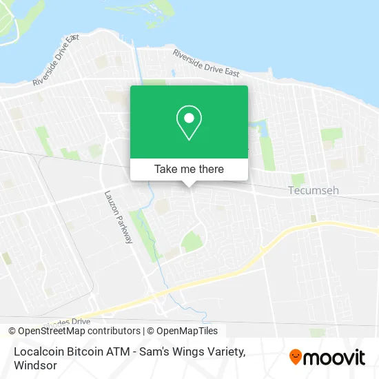 Localcoin Bitcoin ATM - Sam's Wings Variety map
