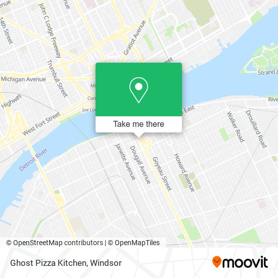 Ghost Pizza Kitchen map