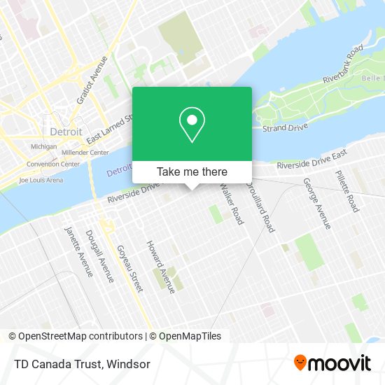 TD Canada Trust map