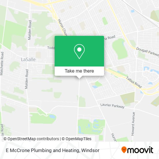 E McCrone Plumbing and Heating map