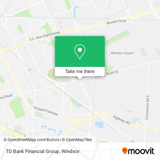 TD Bank Financial Group map