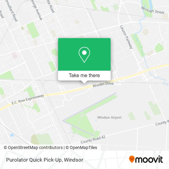 Purolator Quick Pick-Up map