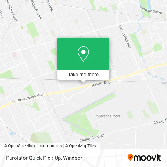 Purolator Quick Pick-Up map