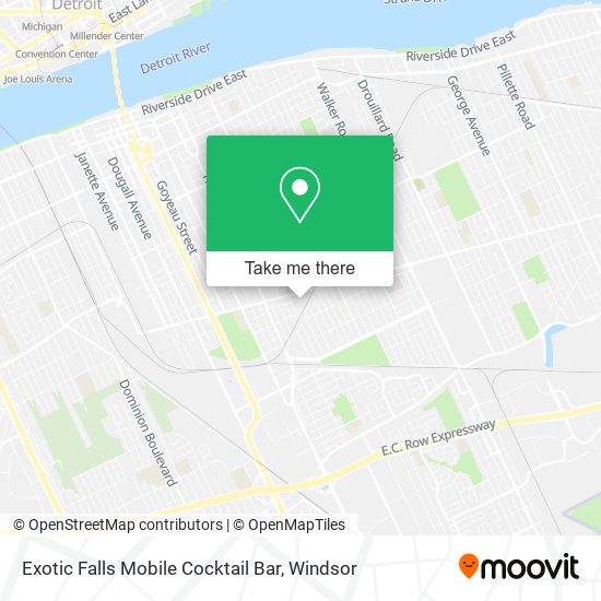 Exotic Falls Mobile Cocktail Bar map