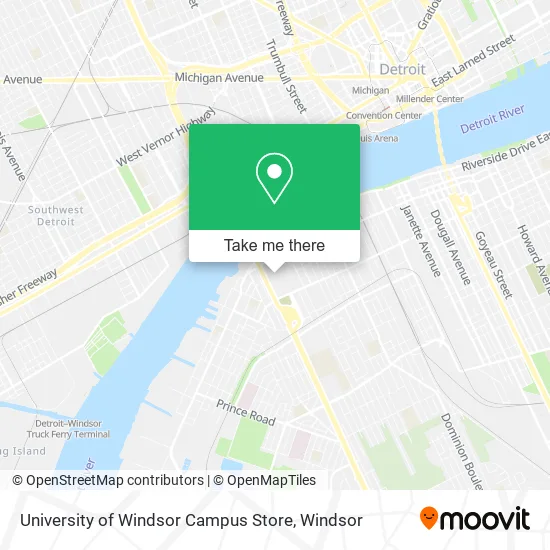 University of Windsor Campus Store map