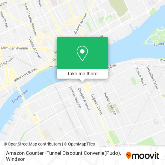 Amazon Counter -Tunnel Discount Convenie(Pudo) map