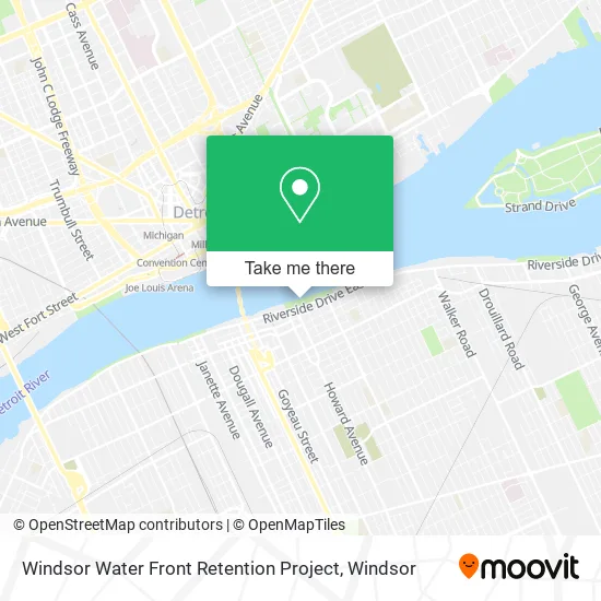 Windsor Water Front Retention Project map