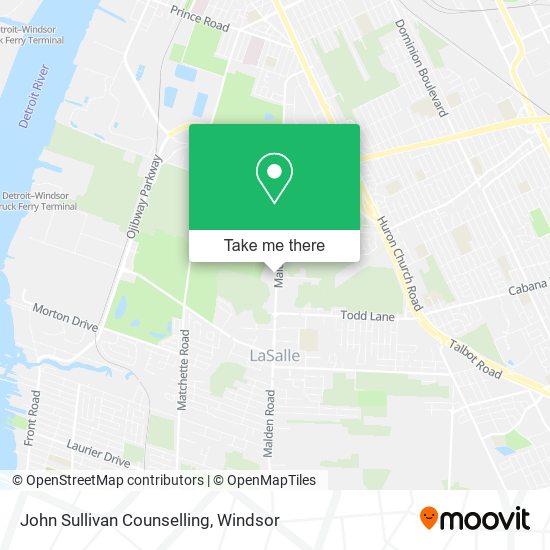 John Sullivan Counselling map