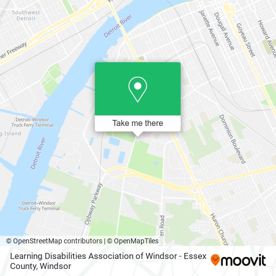 Learning Disabilities Association of Windsor - Essex County map