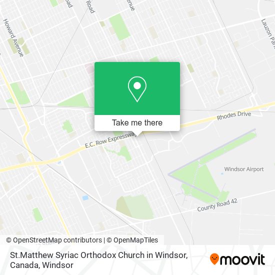 St.Matthew Syriac Orthodox Church in Windsor, Canada map