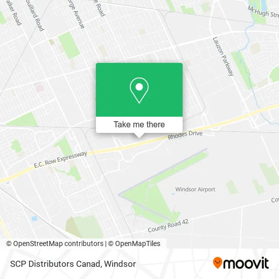 SCP Distributors Canad map