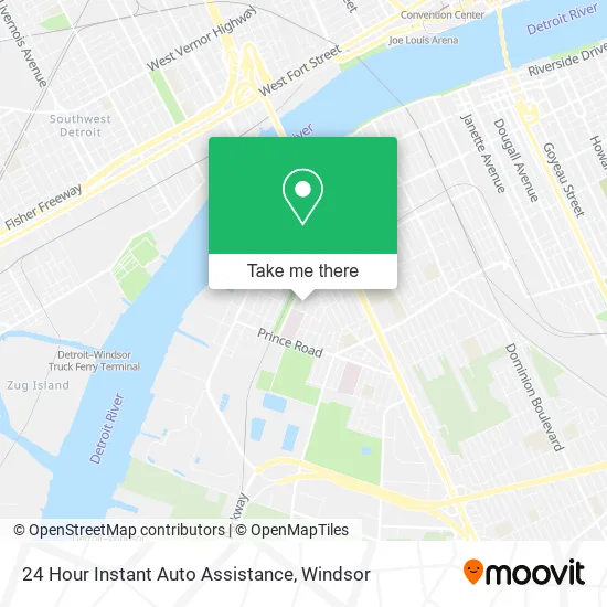 24 Hour Instant Auto Assistance map
