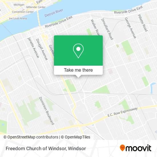 Freedom Church of Windsor map
