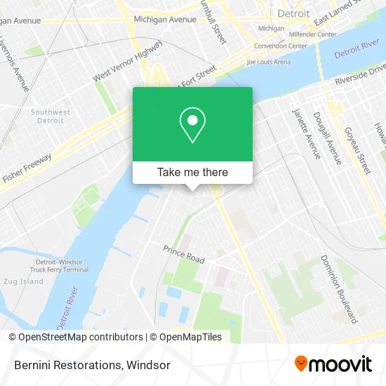 Bernini Restorations map