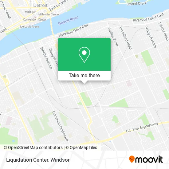 Liquidation Center map