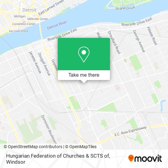Hungarian Federation of Churches & SCTS of map