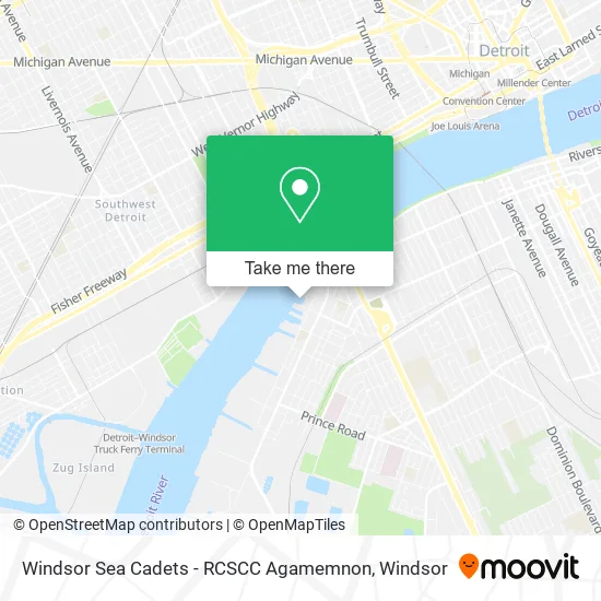 Windsor Sea Cadets - RCSCC Agamemnon map