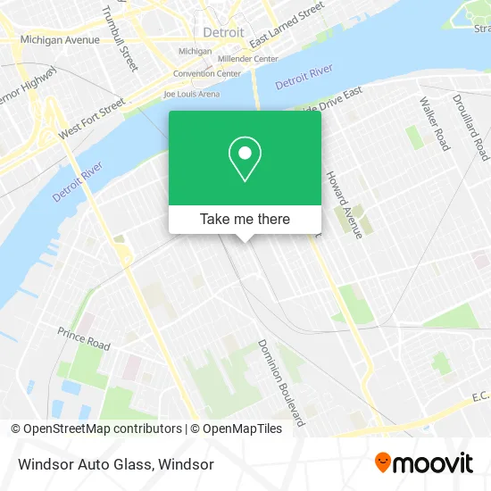Windsor Auto Glass map