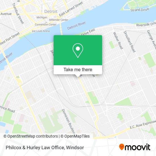 Philcox & Hurley Law Office map