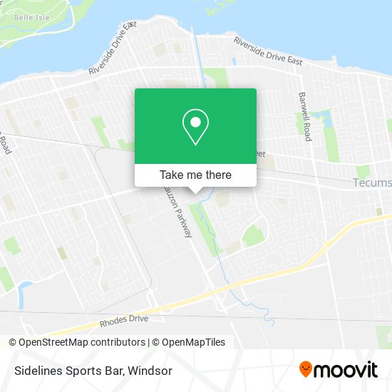Sidelines Sports Bar map