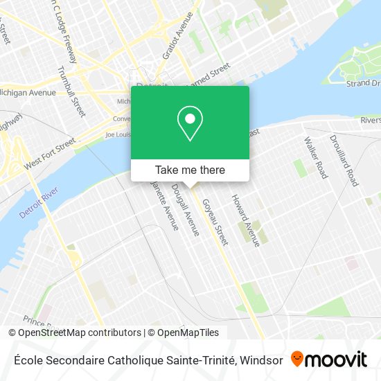 École Secondaire Catholique Sainte-Trinité plan