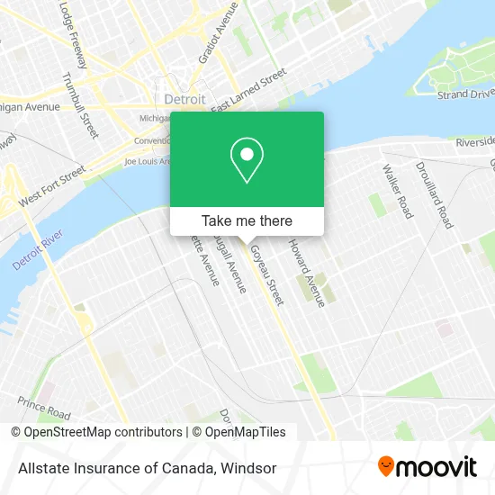 Allstate Insurance of Canada map