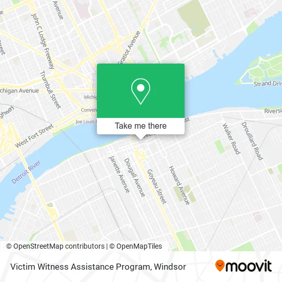 Victim Witness Assistance Program map