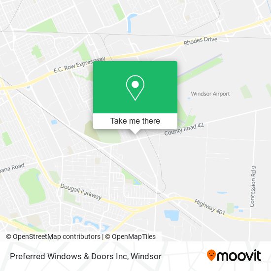 Preferred Windows & Doors Inc map