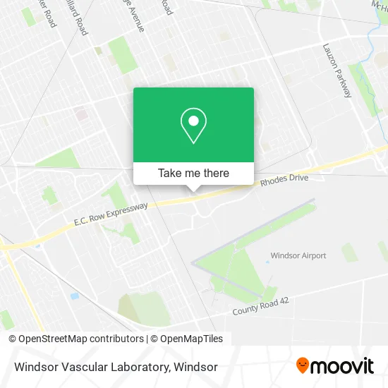 Windsor Vascular Laboratory map