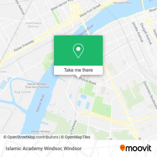 Islamic Academy Windsor map