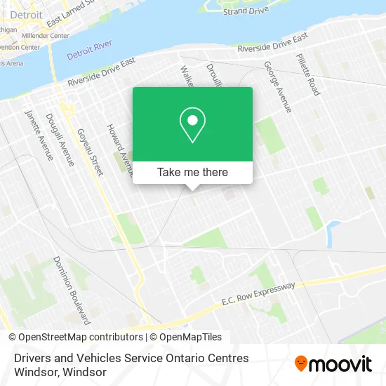 Drivers and Vehicles Service Ontario Centres Windsor plan