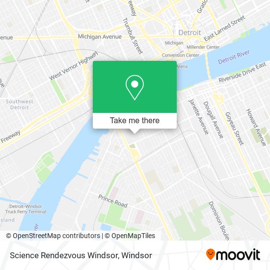 Science Rendezvous Windsor map