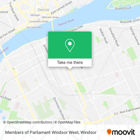 Members of Parliament Windsor West map