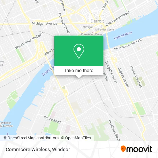 Commcore Wireless map