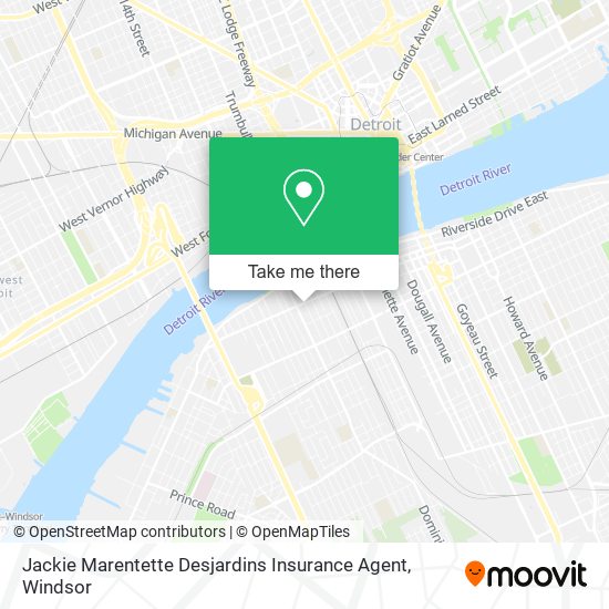 Jackie Marentette Desjardins Insurance Agent map