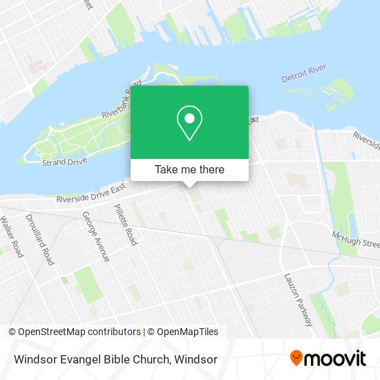 Windsor Evangel Bible Church map