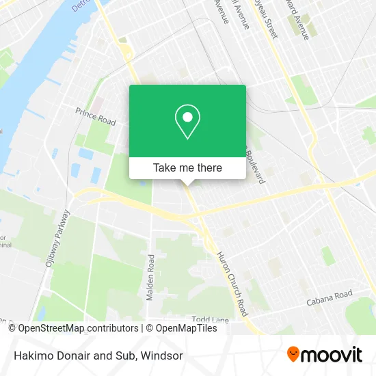 Hakimo Donair and Sub map