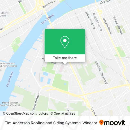 Tim Anderson Roofing and Siding Systems map
