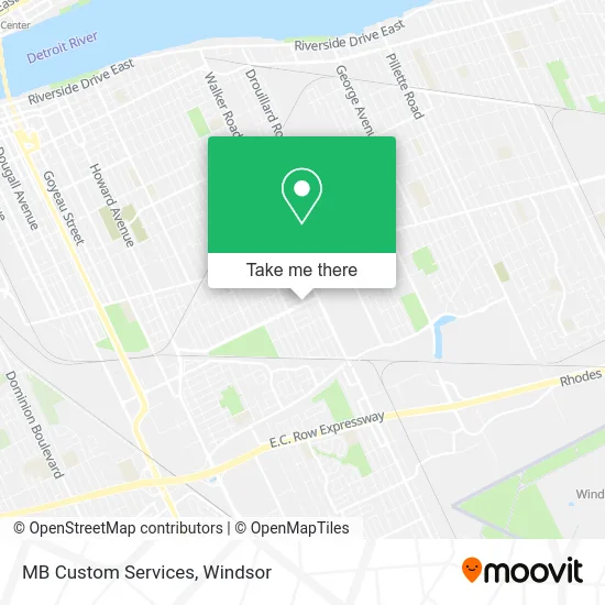 MB Custom Services map