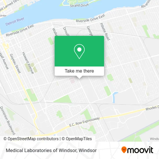 Medical Laboratories of Windsor map